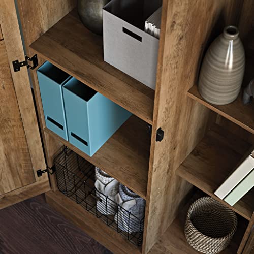 Image of Sauder Miscellaneous Storage 2-Door Swing Out Storage Cabinet /Pantry Cabinet, Rural Pine Finish