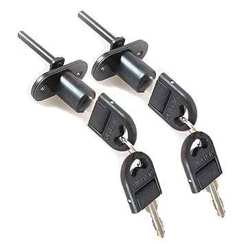 Gizhome 4 Pcs - Zinc Alloy Drawer Lock Desk Wardrobe Furniture Cabinet Locker Showcase with 2 Key 16mm (Black)