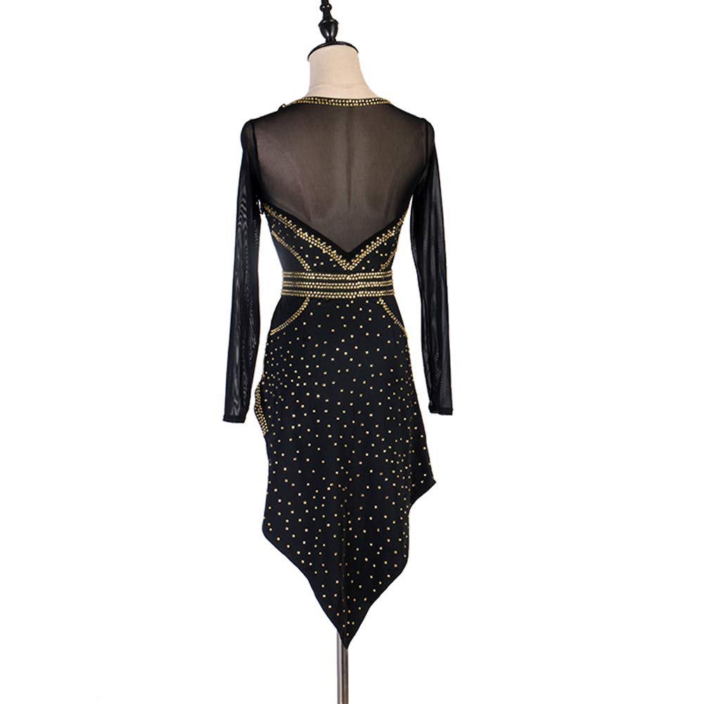 NAKOKOU Latin Ballroom Competition Dress(Black,L)