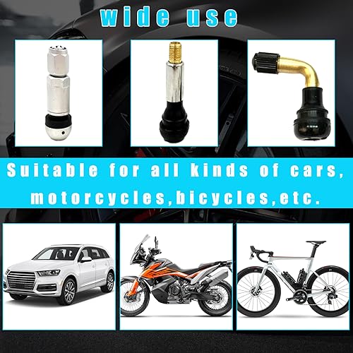 image for Augeny 8PCS Car Tire Valve Stem Caps, Bullet Style Aluminum Tire Valve