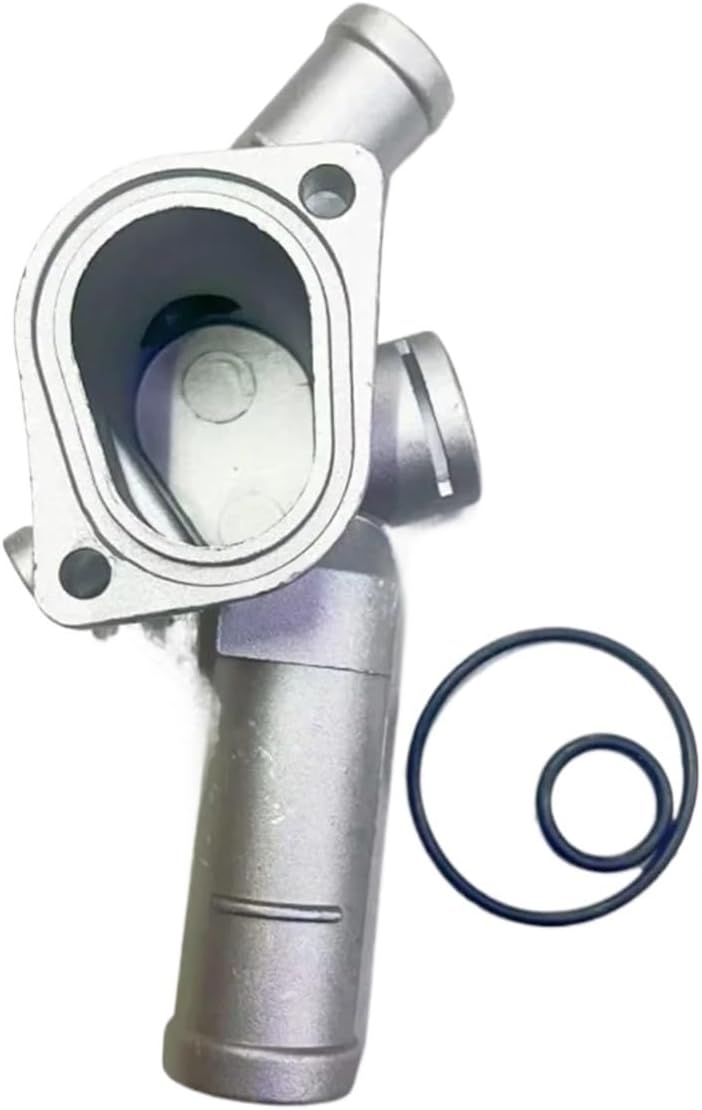 Aluminum Alloy Cooling Pipe Thermostat Package Compatible with VW Golf Jetta 2.0 L4 99-06 06A 12133d 06A 121 132