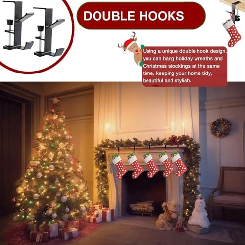 Support chaussette Noël réglable métallique pour décorations de fête - 8