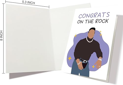 Miniatura 2 de Nchigedy Tarjeta de compromiso The Rock, divertido regalo de compromiso para amigos, tarjeta de felicitación de boda, tarjetas de Dwayne Johnson