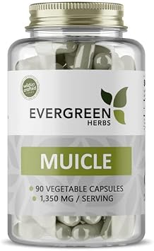 Evergreen Herbs Muicle Capsules - 90 Vegetable Capsules, 1350 mg Per Serving, Mexican Honeysuckle Plant Herbal Supplement for Daily Wellness, Liver, Immune Support, No Fillers or Additives