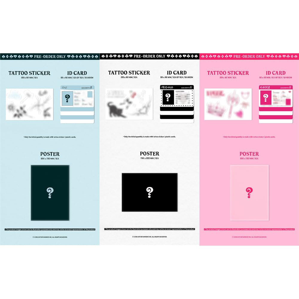 (G) I-DLE - I feel (6th Mini Album) CD+Pre-Order Benefit+Folded Poster (3 ver. SET/CD Only, No Poster)