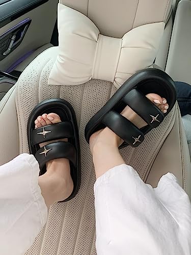 CEINOM Slippers for Women Star Pillow Cloud Slippers Slides indoor Outdoor Shower Bathroom Open Toe Shoes house Slippers2