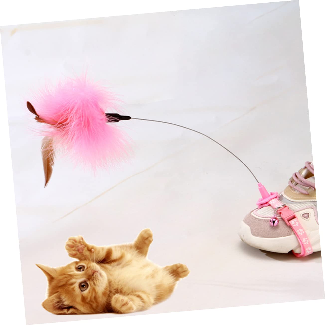 ERINGOGO 2pièces Jouet Plume pour Chat Jouet Interactif pour Chat Intérieur pour Chaton Stimule Instinct De Chasse