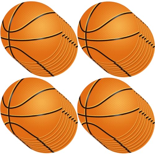 Image of Vuzvuv 60Pcs 6In Paper Basketball Cutouts Party Decor for Bulletin Board