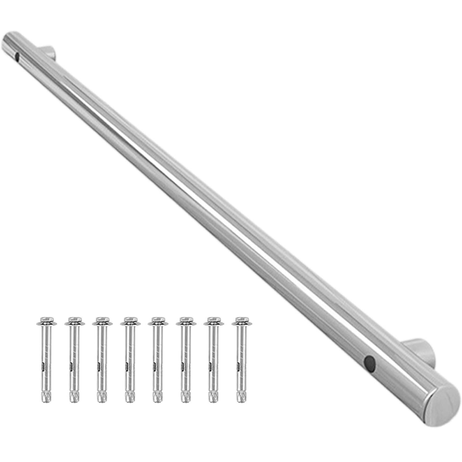 FKXSXAZ Stainless Steel Bannister Rail for Stairs Handrail, Wall Mounted Staircase Hand Rails with Fittings, Lofts Decking Grab Bar Kit Indoor Outdoor Steps(14ft/420cm)