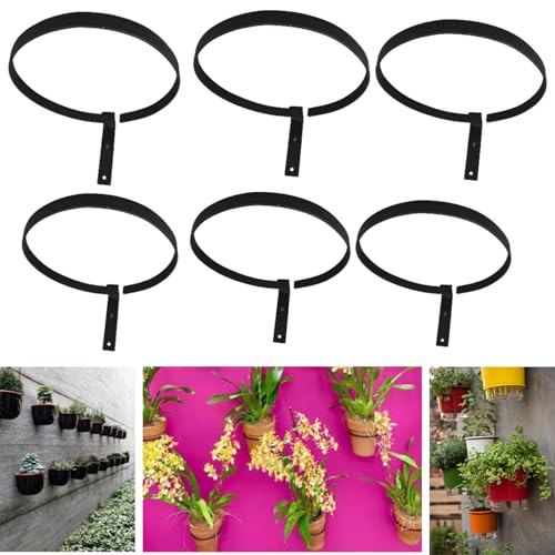 kit 6 Suportes para vaso de flor parede 19cm dianetro com parafusos