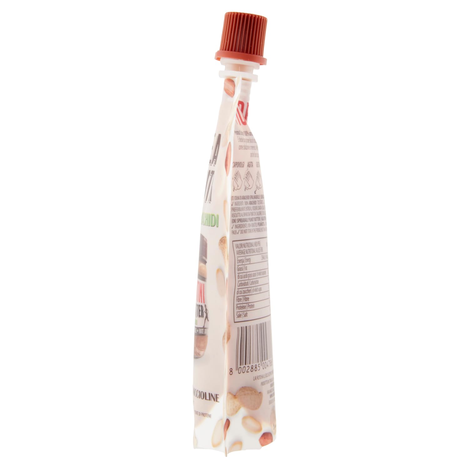 Fiorentini Lot de 4 sachets de beurre de cacahuète 100 % Arachidi dans pochette 4 x 100 g + Italian Gourmet Polpa 400 g