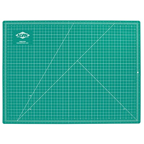 Tapis de découpe ALVIN vinyle vert noir format rectangulaire 45,7x61cm - 2