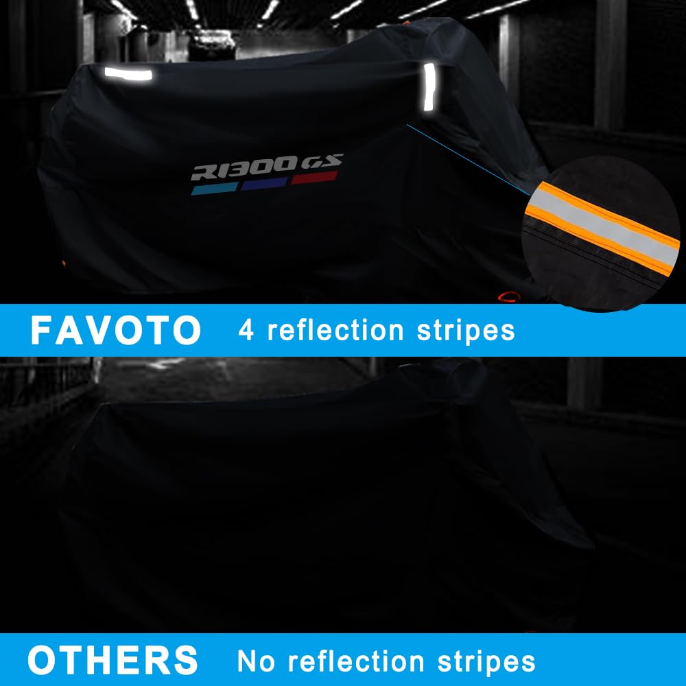 Copertura per moto impermeabile per uso esterno tutto il anno antipolvere protettiva UV copertura per scooter moto per R1300GS R 1300GS R 1300 GS(295cm*110cm*140cm)
