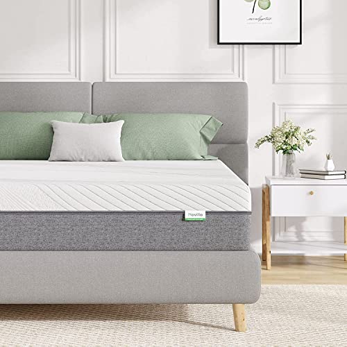 Novilla Matelas 90x200, Fibres De Bambou, Mousse à Mémoire De Forme En Gel, Certifié Sûr Et Fiable Par CertiPUR-US Et Oeko-TEX, Ultra Respirant, Démontable Et Lavable, Soutien Ferme, Épaisseur 22cm