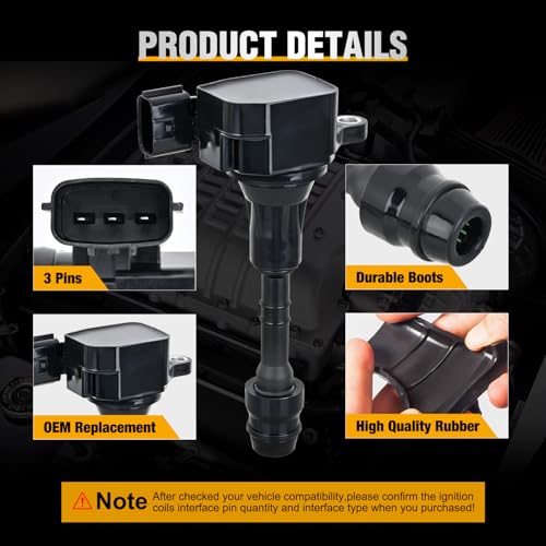 Nilight Ignition Coil UF349 for Nissan Infiniti Altima NV1500 I35 2001-2014 by Nilight - Used condition - Image 5