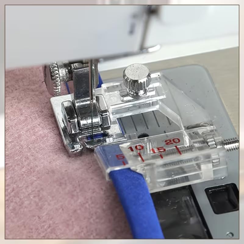 Pie de máquina para coser ajustable para cinta de borde miniatura 5