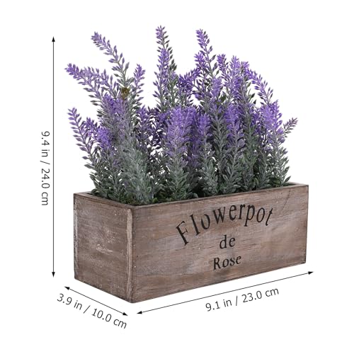 Bonsaï de lavande artificielle en pot pour décoration de salon