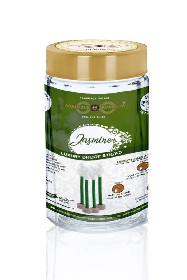 Jasmine Luxury Dhoop Sticks (150gm) Organic and Non-Toxic for Festivals, Daily Pooja, Meditation, Stress Relief, Yoga, Home Fragrance.-image-17