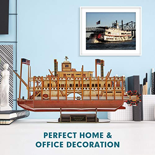 Cubicfun T4026H 3D Puzzle Mississippi Steamboat Model Kit Gift thumb #4