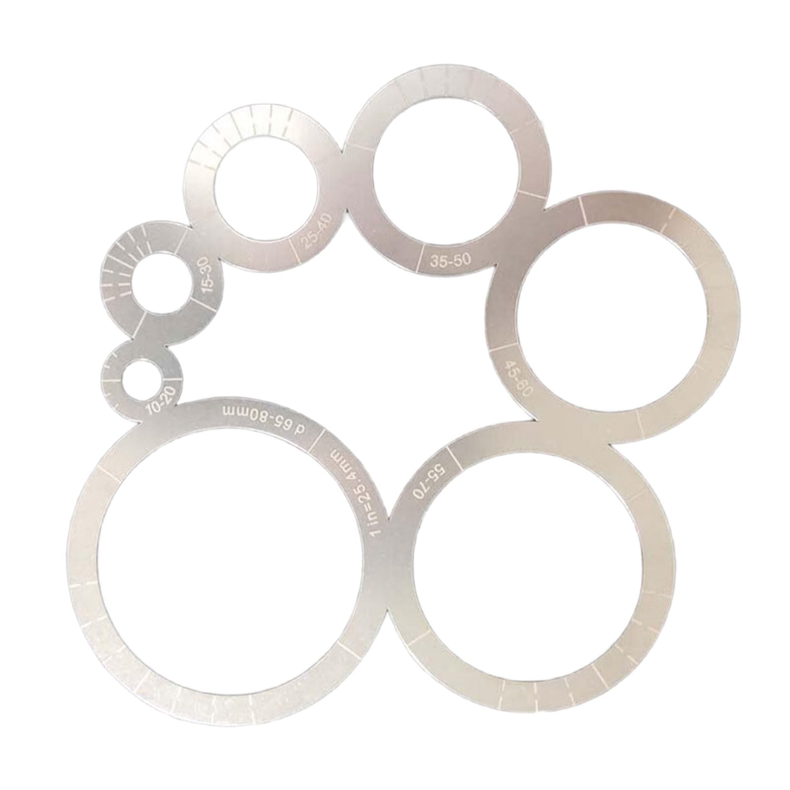 Zepfjhe Professional Stainless Steel Round Corner Cutting Ruler For High Precisions Leather Cutting And Crafting Measurements Round Scale