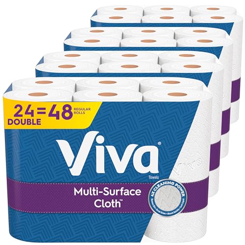 Image of Viva Multi-Surface Cloth Paper Towels, 24 Double Rolls, 110 Sheets Per Roll (4 Packs of 6)