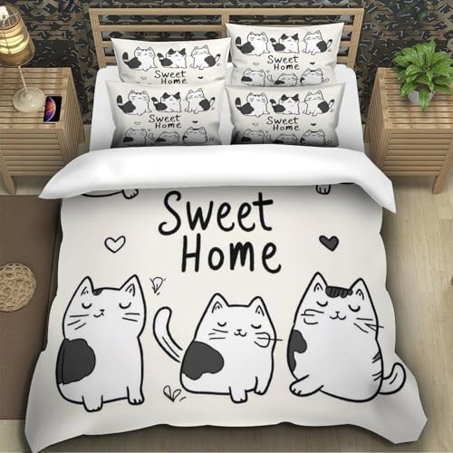 Parure de lit chat hypoallergique pour adolescent souffrant d'allergies - 5