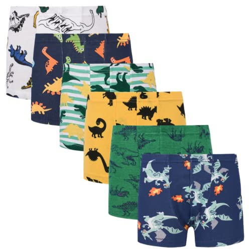 Cczmfeas Boys Toddler Dinosaur Cotton Underwear Boxer Briefs 6 Pack - Main Image