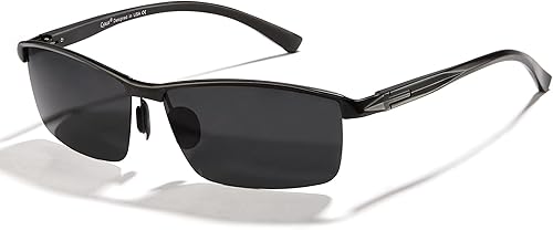 Miniatura 7 de Cyxus Gafas de sol polarizadas estilo aviador para hombre, lentes espejadas clásicas, protección UV