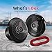 Pyle 6.5 Inch Dual Marine Speakers - 2 Way Waterproof and Weather Resistant Outdoor Stereo Sound System with 400 Watt Power, Polypropylene Cone and Butyl Rubber Surround - 1 Pair - PLMR605B(Black)