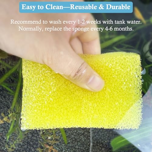Image of 4PCS Aquarium Filter Sponge Replacement for 15W-210GPH Aquarium Filter, Aquarium Biochemical Sponges for Replacement