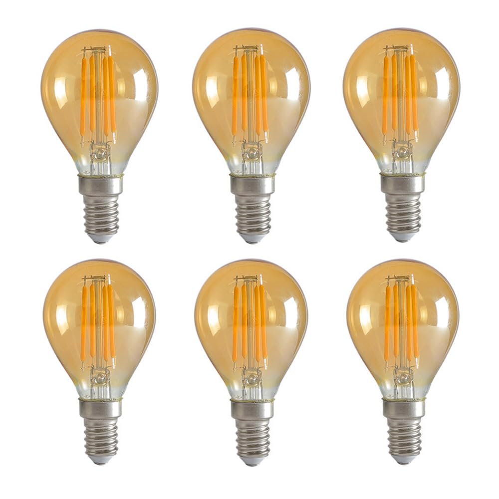 6 Pièces G45 E14 4W 220V Ampoule LED Rétro Lampe d'intérieur Ampoule Shop Lampe De Table Lampe De Bureau Spot Living Lighting Blanc Chaud