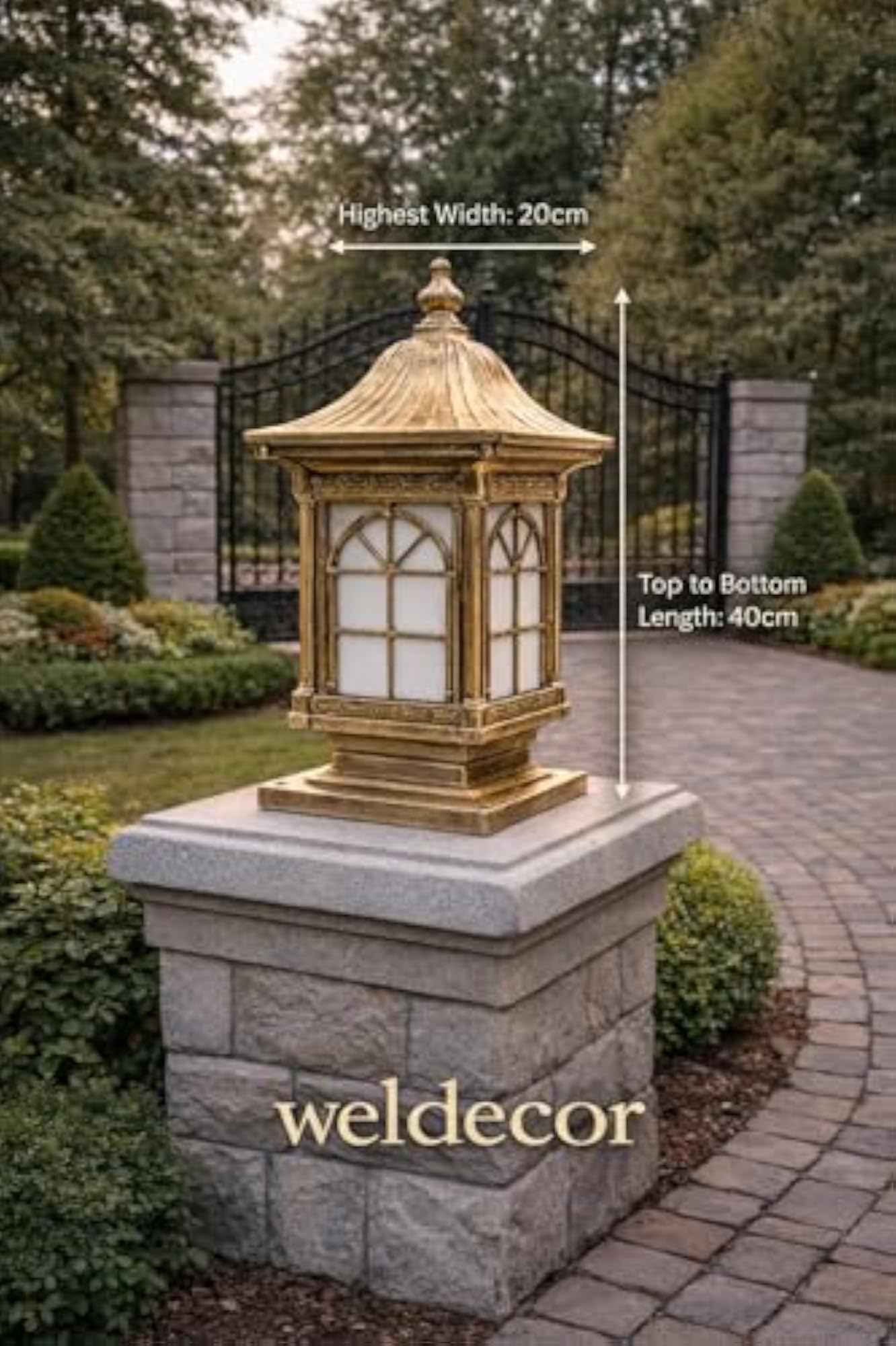 Outdoor Gate Pillar Lamp for Home Entrance