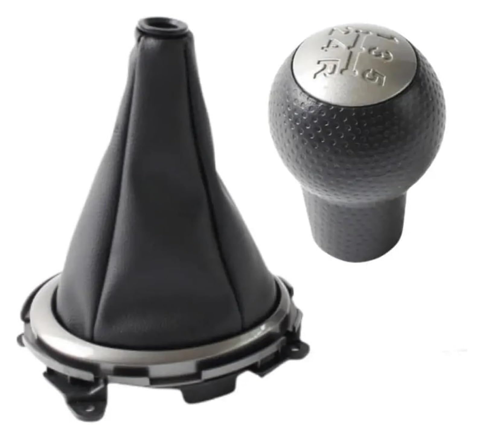 TRASH BIN Car Gear Shift Knob for Fit for Jazz 2009-2015 Car Manual Gear Lever Shift Knob Gaitor Boot Cover Case Collar(Set)