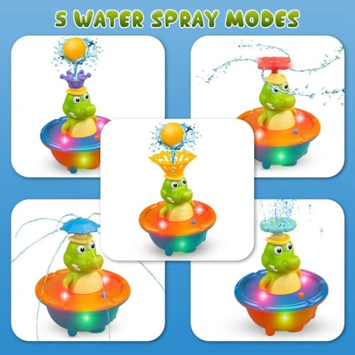 Image of Happy Hues Alligator Bath Toys for Babies &Toddlers- Mold-Free Wall Mount Waterfall Bath Toys (Alligator)