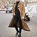 Ymosrh Mens Raincoat, Work Coat Casual Jackets Fashion for Dates Hoodless Rain Jacket Men Men's Long-Slevee Luxury Full Length Trench Coat Long Wool Overcoat Winter 3XL Vest Running (L, Khaki)