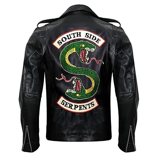 Red Smoke Riverdale Southside Serpents Jughead Jones Cole Sprouse Chaqueta, Piel auténtica., XL