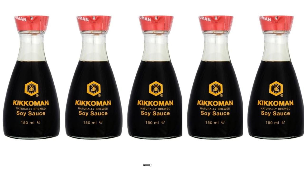 5 er pack italy shop service kikkoman Sojasauce – Natürlich gebraut, 150 ml Glasflasche | Original japanische Sojasauce | Ideal zum Kochen, Würzen & Sushi+ italy shop service keyring
