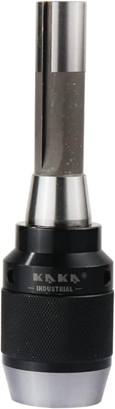 KAKA INDUSTRIAL Drill Chuck With Integrated Shank, APU R8 Shank (HPJ1313 (1/32"-1/2"-R8-7/16"-20))