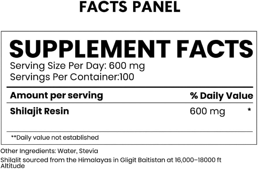 Miniatura 5 de Resina Shilajit con ácido fúlvico y oligominerales, shilajit puro con gel de suplemento de ácido húmico más de 85 +, metabolismo de apoyo, energía