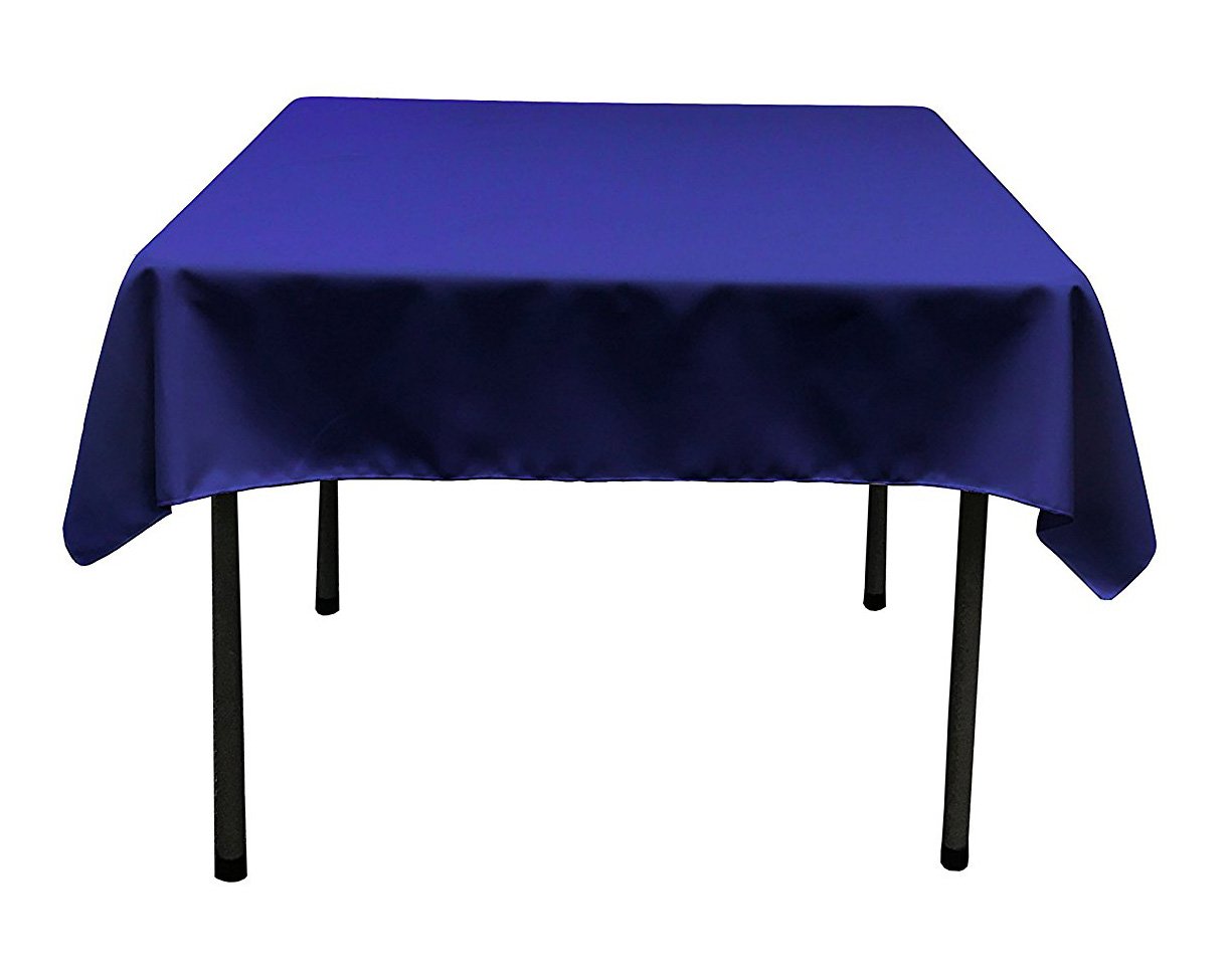 Tektrum 70 X 70 INCH 70"X70" Square Polyester Tablecloth - Thick/Heavy Duty/Durable Fabric (Blue)