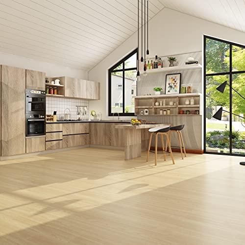 Vinyl Flooring Roll 24X118〞(19.4 Sq.ft), Self-Adhesive Peel And Stick, Wood Grain Look, For Bathroom, Kitchen, Bedroom, Rv #TOP4