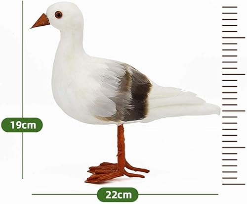 Miniatura 2 de LWINGFLYER Adornos artificiales de espuma de gaviota, plumas de gaviota, manualidades para decoración del hogar, jardín, boda, establecimiento,