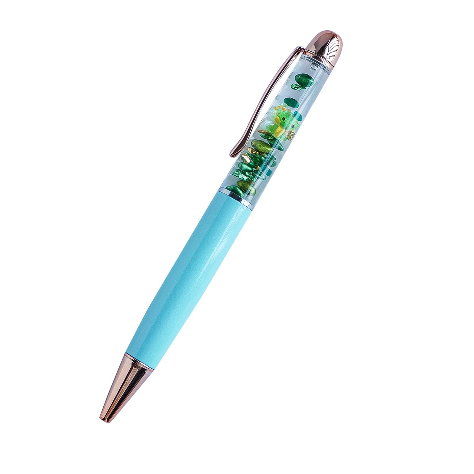 Sikyby Dragon Animal Ballpoint Pen Unique Floating Glitter Stationery Perfect Birthday Party Favor Gifts(Blue) — image 1