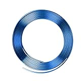 Mercury メッキ仕様 マルチモール 8m [ブルー] 激艶 ホイールリムガード ライン プロテクター メタリック 幅約9mm 厚さ約4.8mm フェンダーモール アーチ状断面 多機能 多用途 鏡面 傷隠し 外装 内装 汎用 ユニバーサル カーアクセサリー