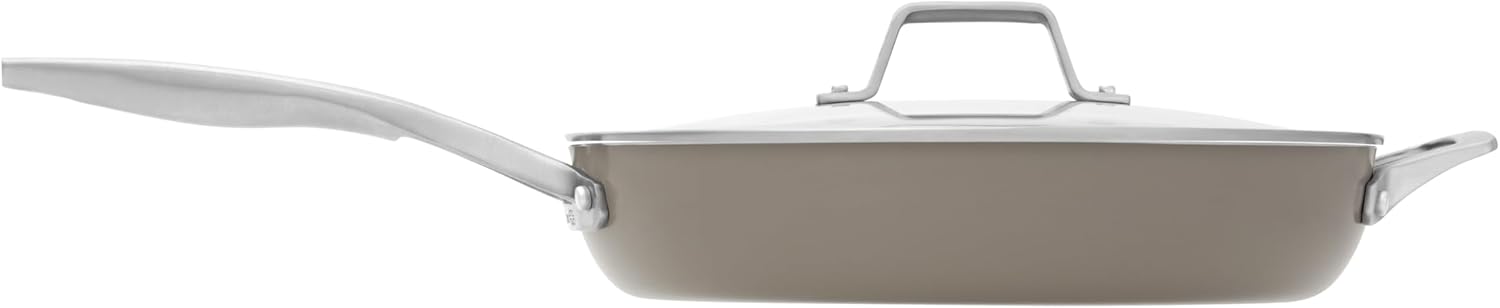 Calphalon Premier Ceramic Nonstick 12" Frying Pan with Lid - Thumbnail 3