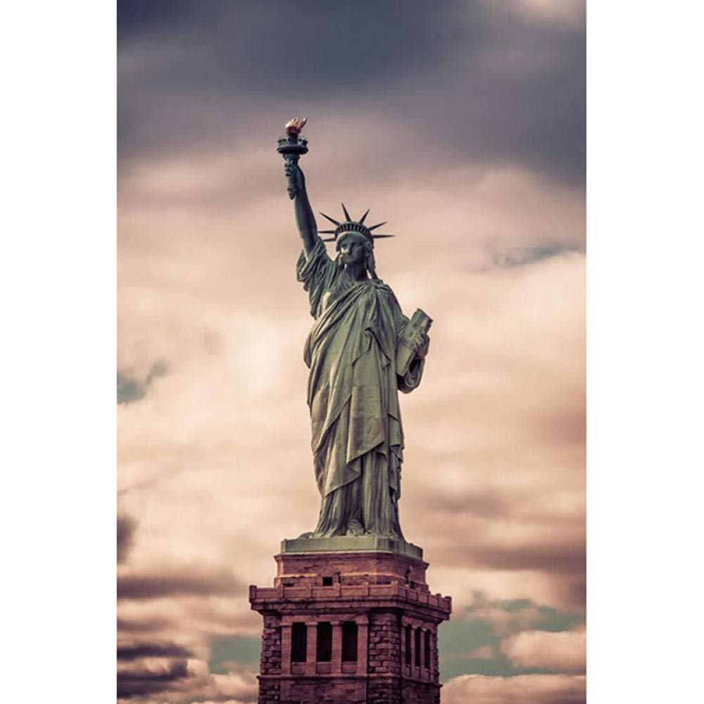 HNDXLHH Diamond Painting kit 30x40cm Statue Of Liberty 5d Diamond Painting Kits Full Drill Rhinestone Embroidery Diamond Art Kits for Adults Kids Crystal Pictures Cross Stitch for Home Wall Decor