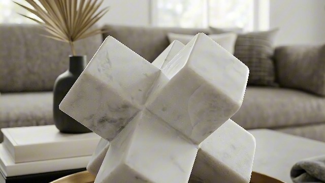 Amazon.com: Geometric Cube Decorative Object – Marble Sculpture