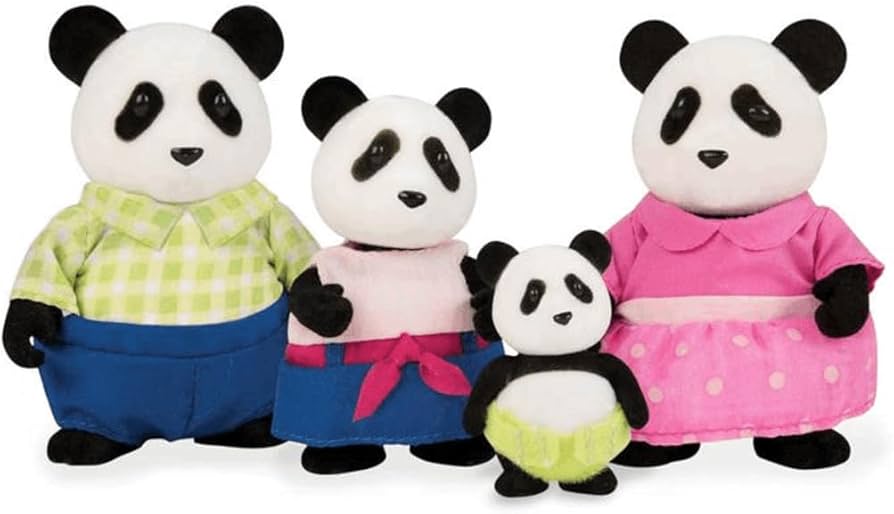 Sweet Panda Lazy Panda 4体セット Amazon.com: Li'l Woodzeez – The Skyhopper Panda Family – Set of 4