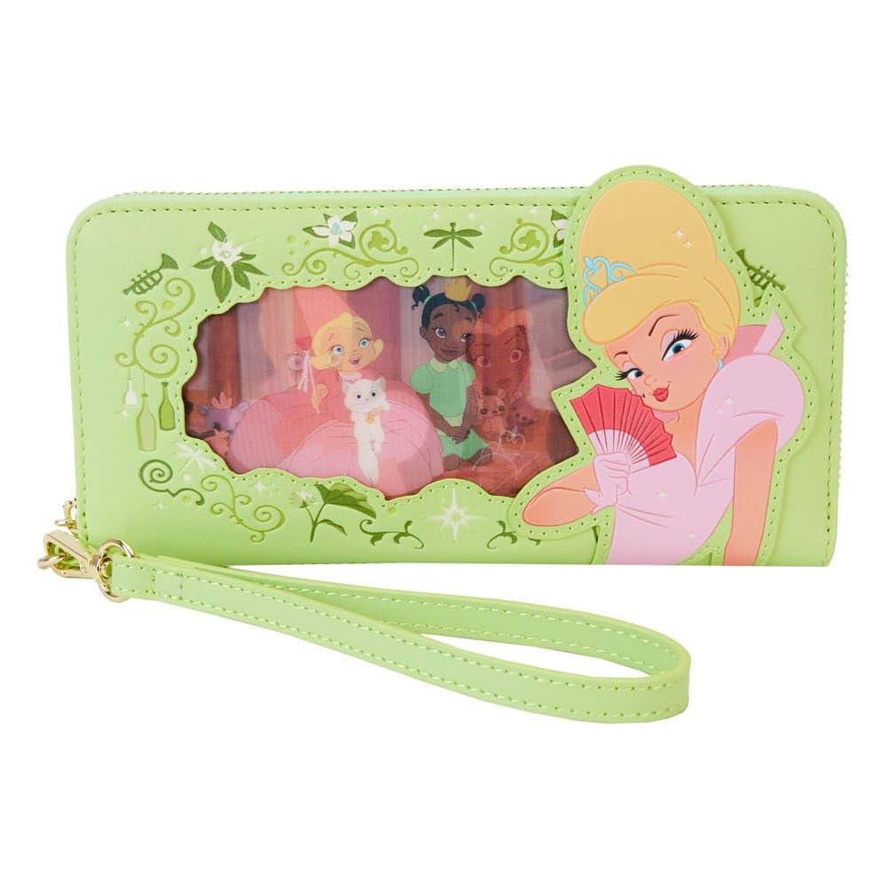 Loungefly Disney Princess and the Frog Lenticular Zip Around Wristlet Wallet