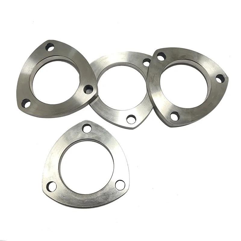 Brida de escape de coche de acero inoxidable con junta triangular de 60mm para motor 3